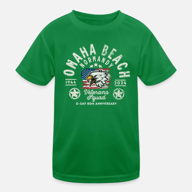 Omaha beach D DAY veterans squad Kids Functional T-Shirt
