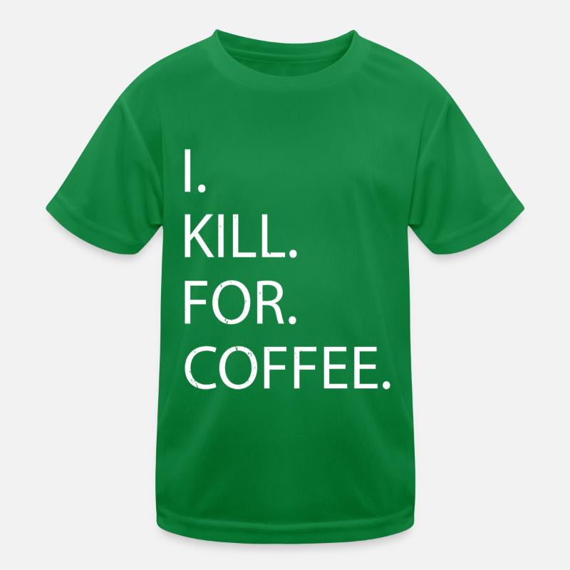 drinking roastedbeans coffee present idea Kinder Funktions-T-Shirt