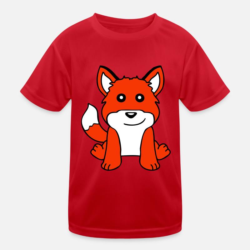 Fuchs Rotfuchs Wildes Tier Schlauer Wald Bewohner Kinder Funktions-T-Shirt