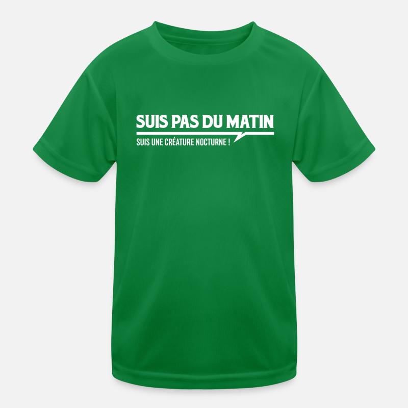 SUIS PAS DU MATIN - Suis une créature nocturne ! T-shirt sport Enfant
