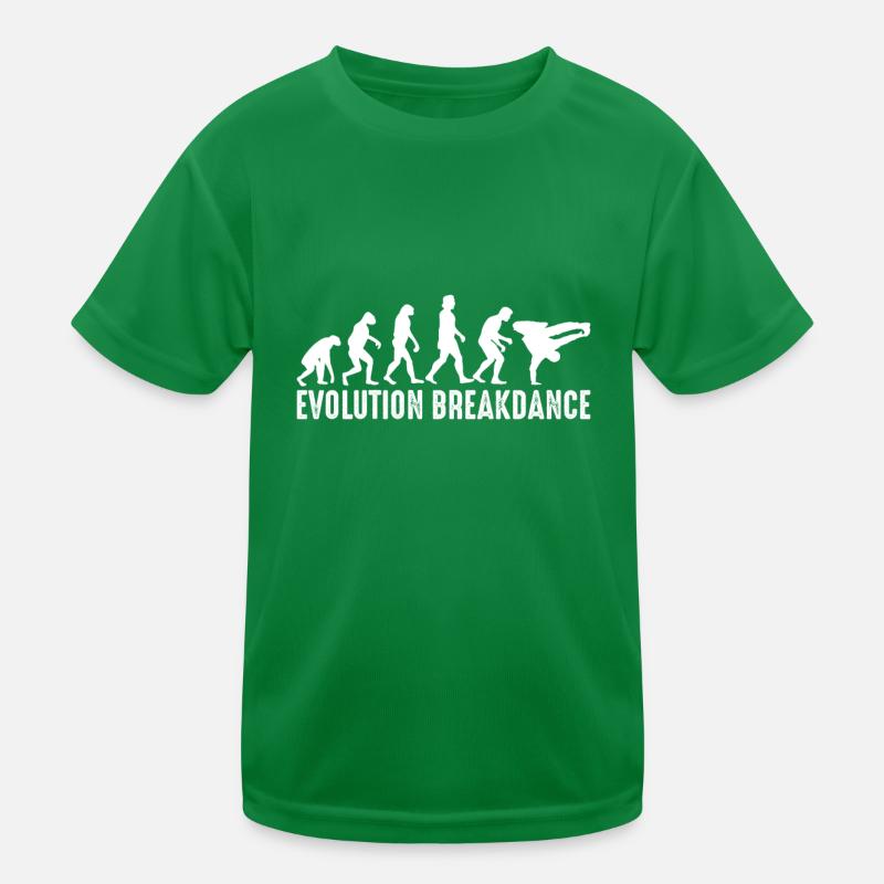 Evolution of Breakdance Kinder Funktions-T-Shirt