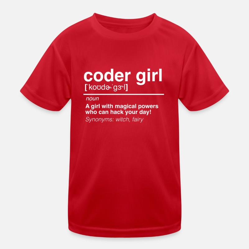 Coder Girl Software Entwickler Engineer Geschenk Kinder Funktions-T-Shirt