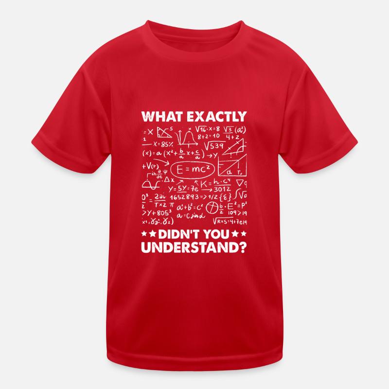 Mathematics Physics Design - Kids Functional T-Shirt - red