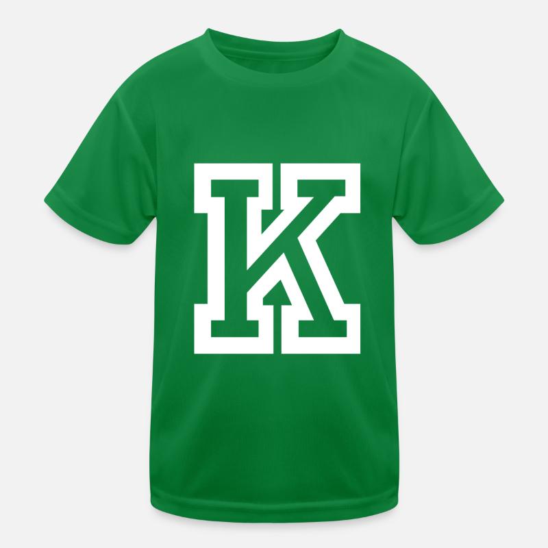 Buchstabe K Kinder Funktions-T-Shirt