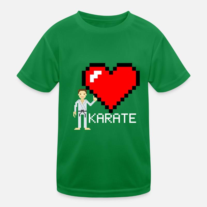 Karate Pixel - Karate Geschenkidee Kinder Funktions-T-Shirt