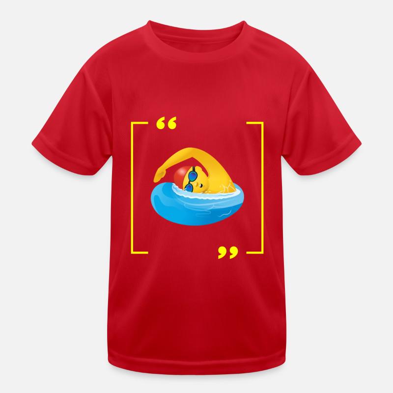 Comedy Schwimmen Kinder Funktions-T-Shirt
