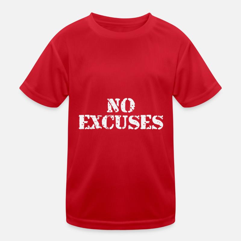 No Excuses Kinder Funktions-T-Shirt
