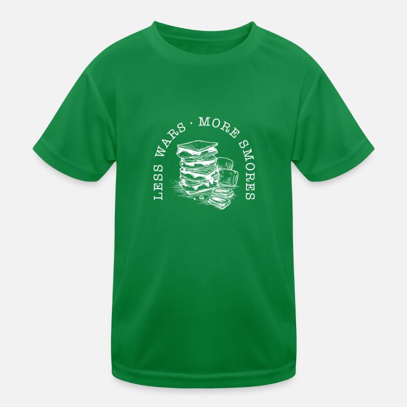 Less Wars More Smores Campfire Marshmellow Love Kids Functional T-Shirt