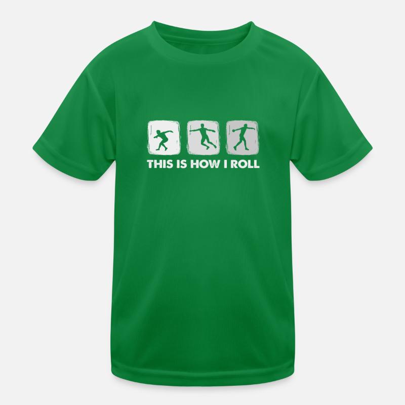 This is how I roll, discus throwing man Kids Functional T-Shirt