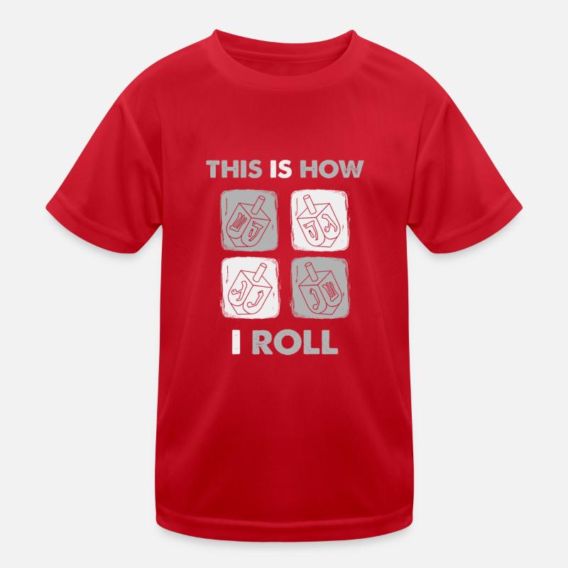 C’est comme ça que je roule, Dreidel Menorah Hanukkah T-shirt sport Enfant