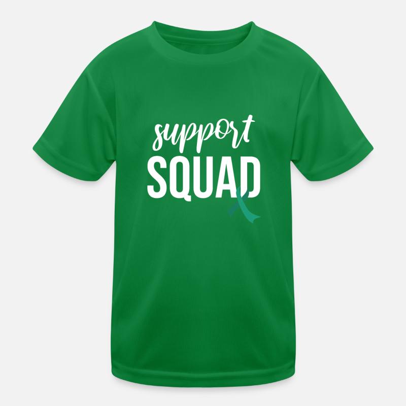 Support Squad, Emerald Schleife Leberkrebs Kinder Funktions-T-Shirt