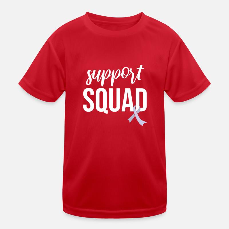 Support Squad, Periwinkle Loop Stomach Cancer Kids Functional T-Shirt