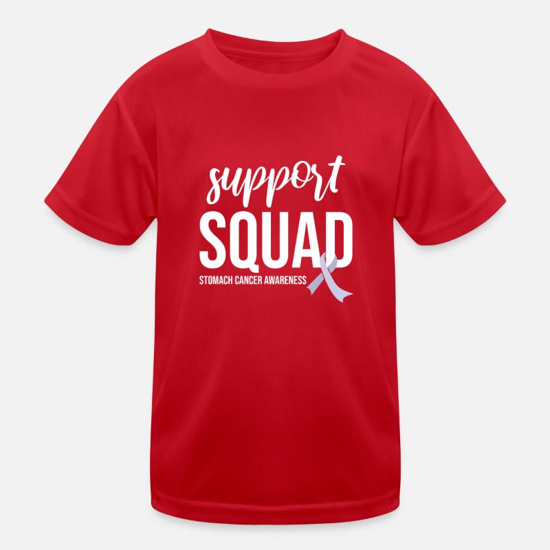 Support Squad, Periwinkle Loop Stomach Cancer Kids Functional T-Shirt