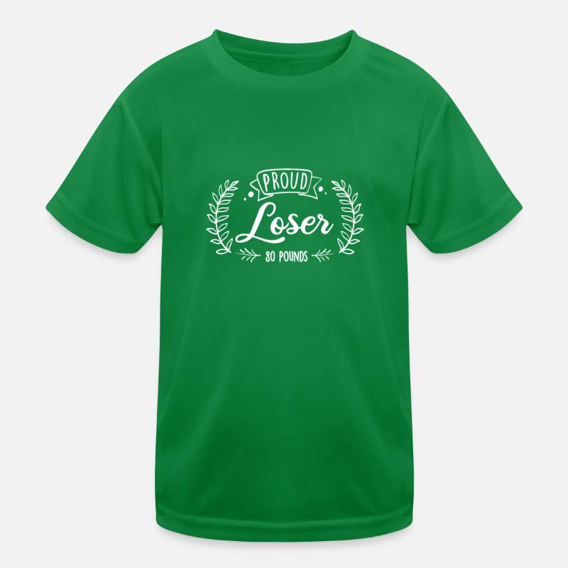 Fier perdant de 80 livres, inspirant la perte de poids T-shirt sport Enfant