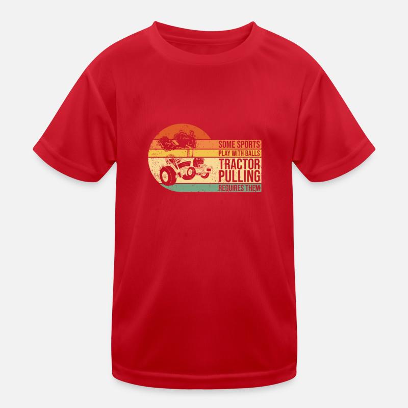 Play With Balls Tractor Pulling Requires Them Kinder Funktions-T-Shirt