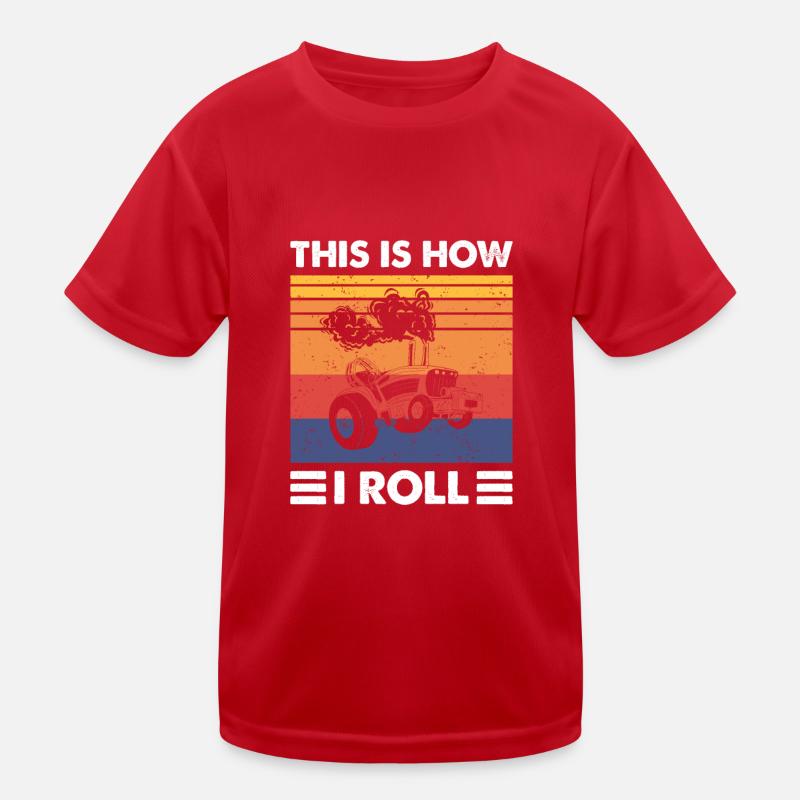 This Is How I Roll, Vintage Traktor Pulling Kinder Funktions-T-Shirt