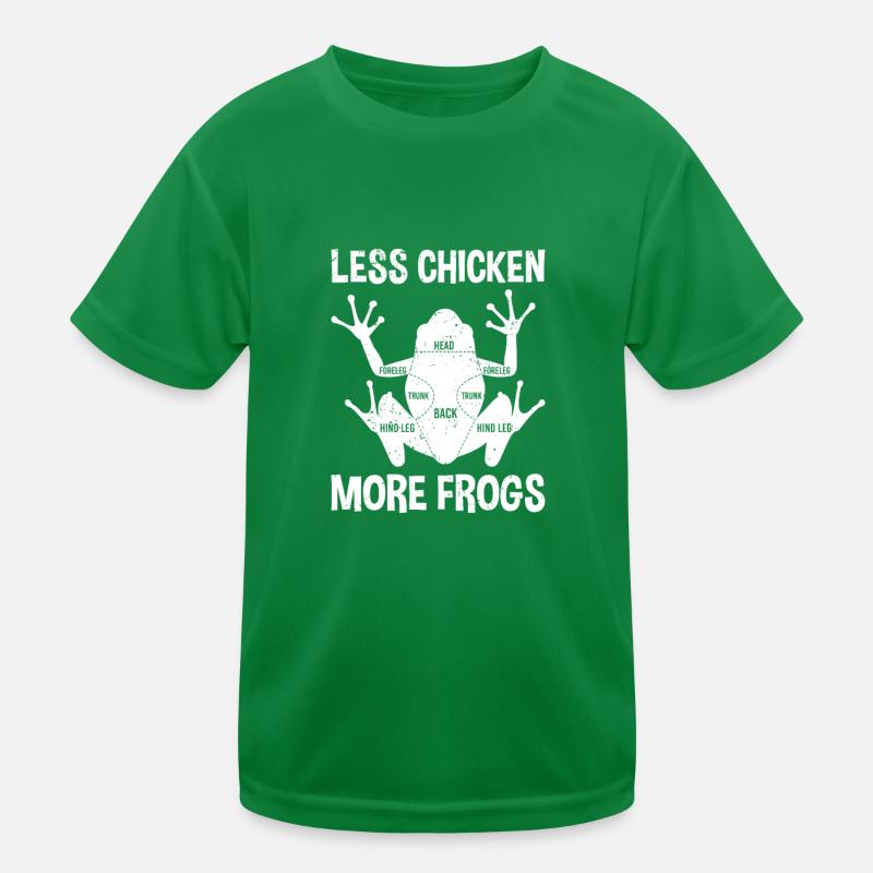 Less Chicken More Frogs, Frog Hunt Kids Functional T-Shirt