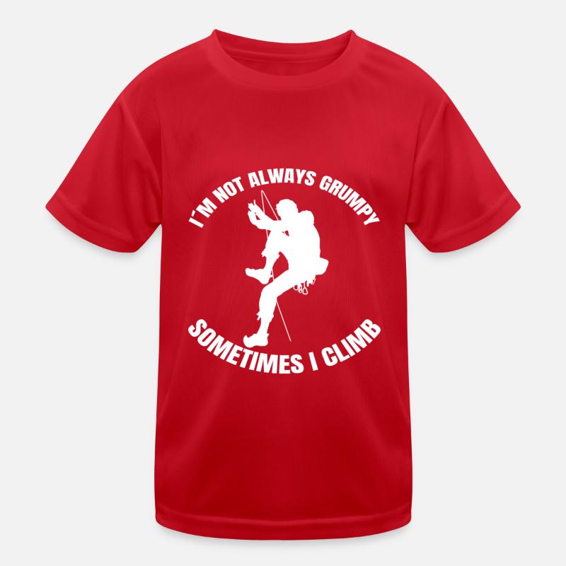 Climber Mountaineering Climbing Mountain Climbing Kids Functional T-Shirt
