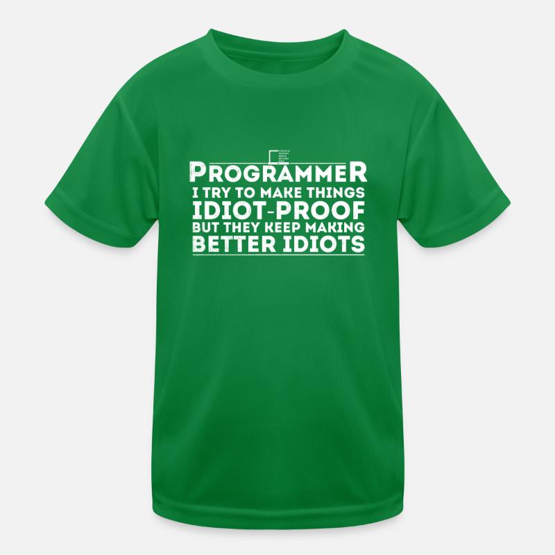 Funny Programmer Humor Computer Coder Programming Kids Functional T-Shirt