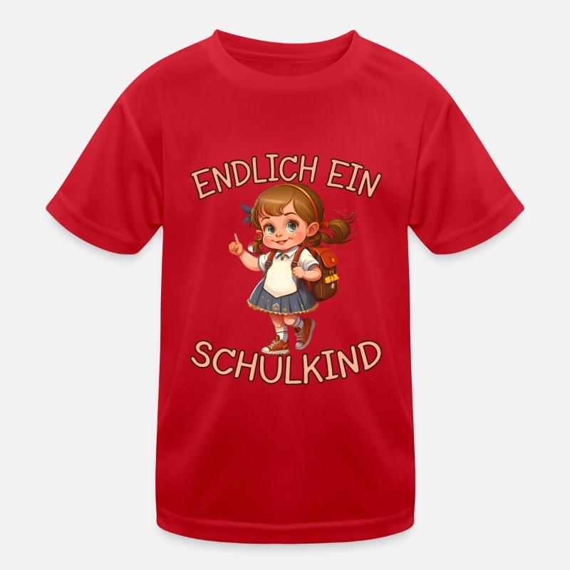 Endlich ein Schulkind Anime Mädchen Kinder Funktions-T-Shirt