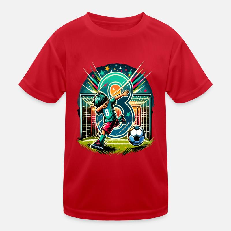8 year old boy soccer birthday idea Kids Functional T-Shirt