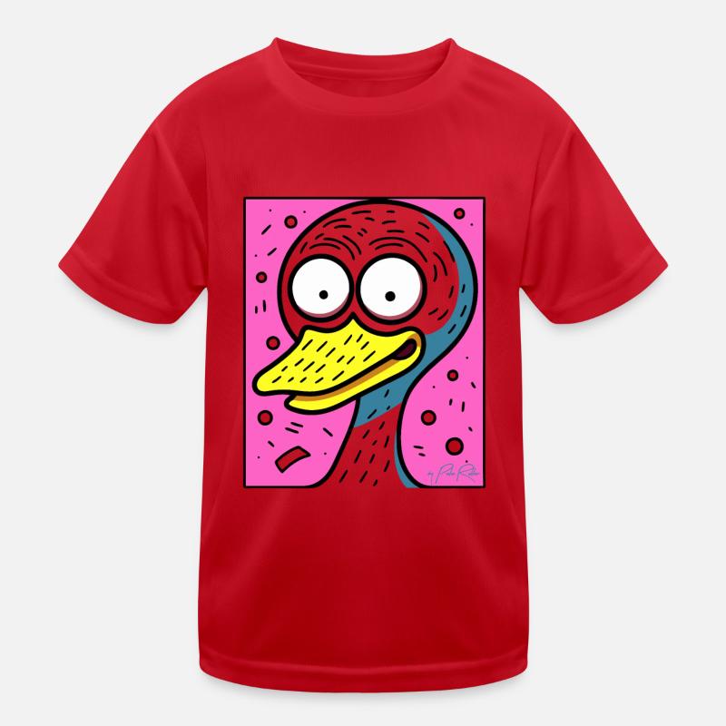 Interactive Colors Anxious Duck Kids Functional T-Shirt