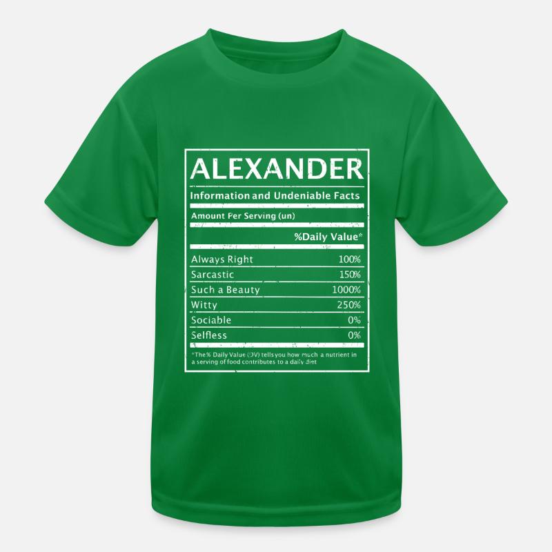 Alexander Name Alexander Gift Kids Functional T-Shirt