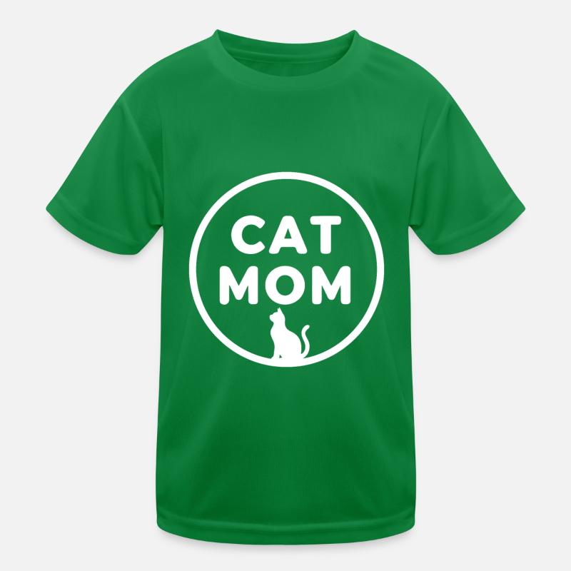 KATZENMAMA (HELLES TEXTDESIGN) Kinder Funktions-T-Shirt