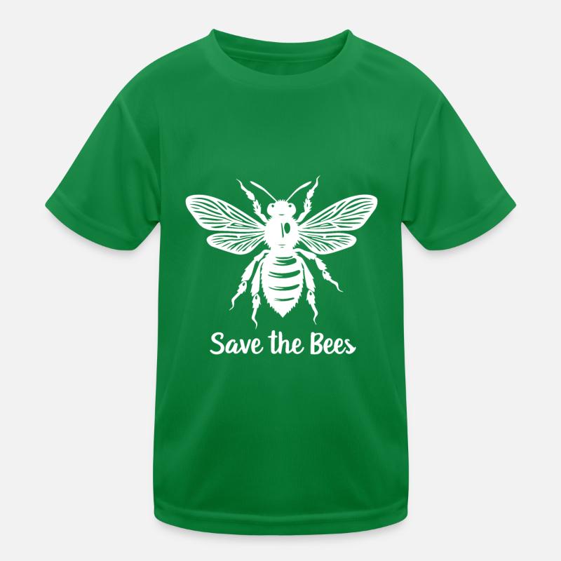 RETTET DIE BIENEN (HELLES TEXTDESIGN) Kinder Funktions-T-Shirt