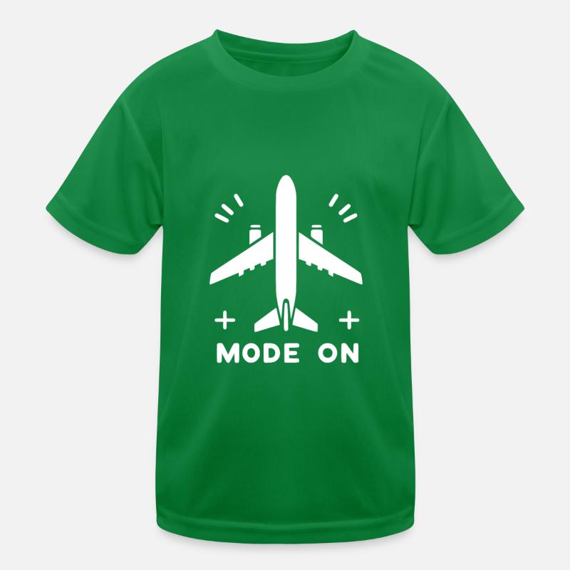 Flugzeugmodus Ein Kinder Funktions-T-Shirt