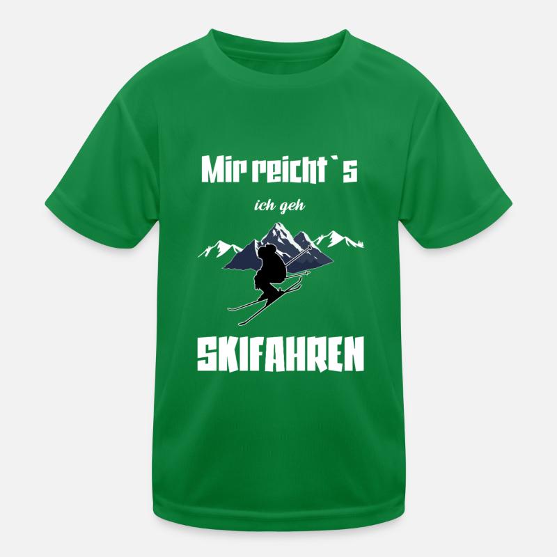 Skiing Kids Functional T-Shirt