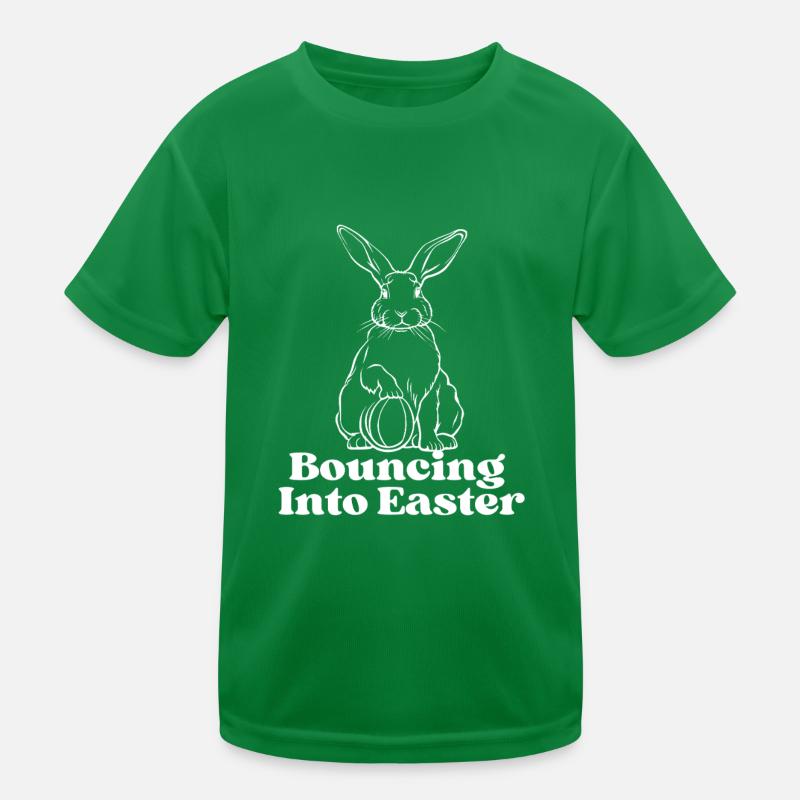 Bouncing into Easter Kids Functional T-Shirt