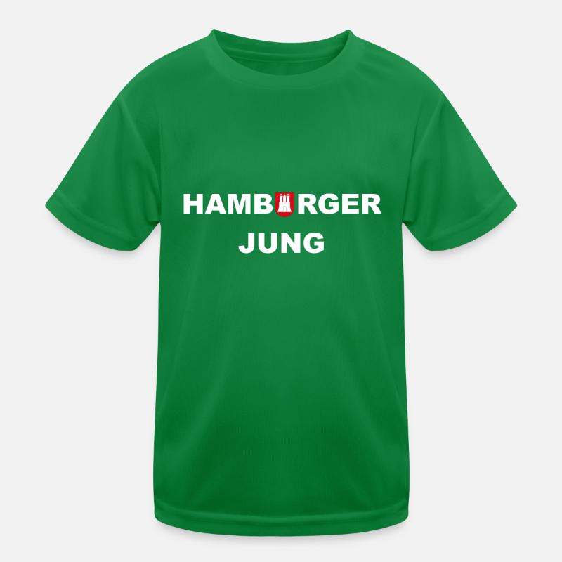 Hamburger Jung Kinder Funktions-T-Shirt