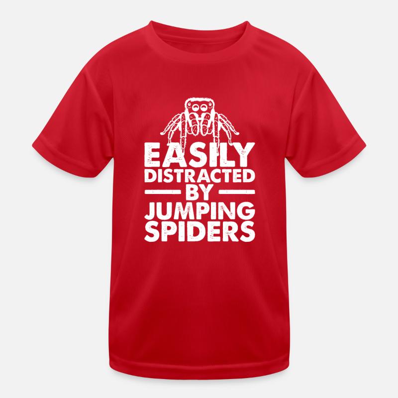 EAsily Distracted By Jumping Spiders, Spinne Kinder Funktions-T-Shirt