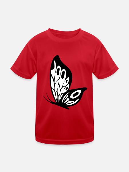 schmetterling - Kinder Funktions-T-Shirt - Rot