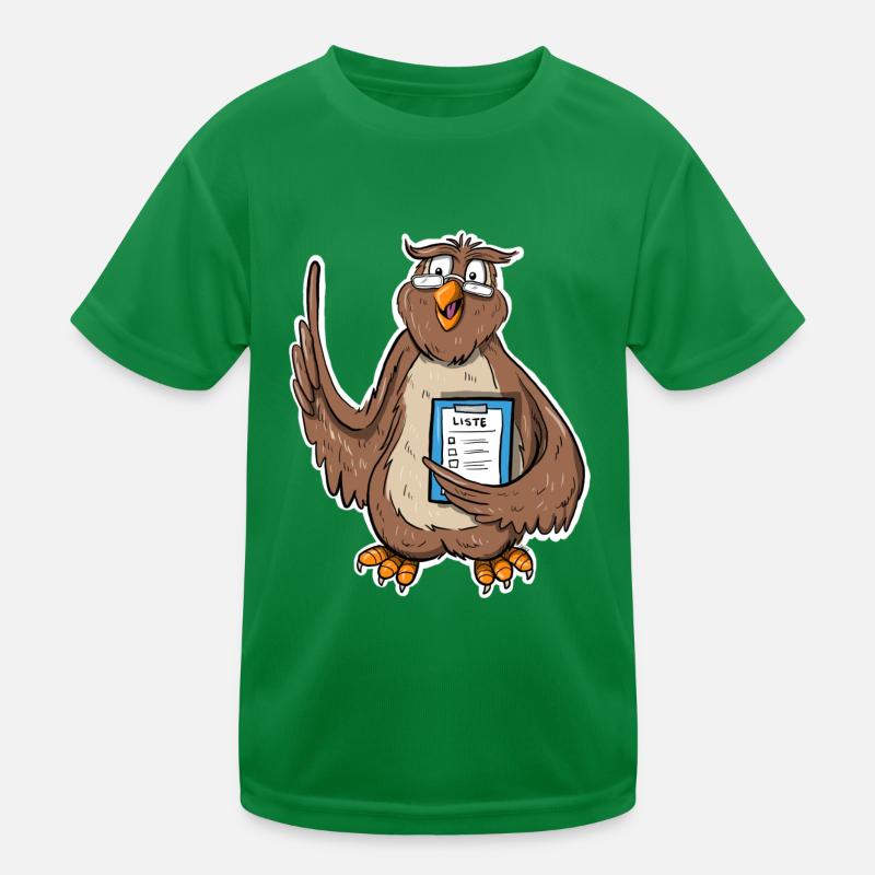 Weise Eule Kinder Funktions-T-Shirt