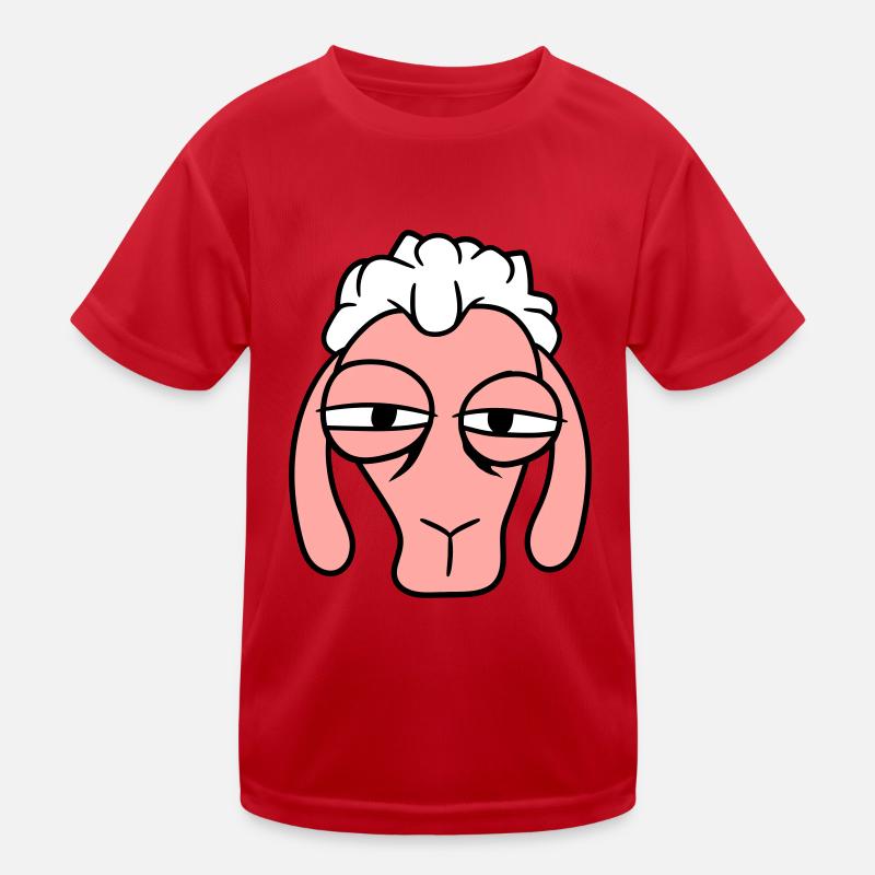 Schaf Skeptisch Kritischer Blick Gesicht Kopf Cool Kinder Funktions-T-Shirt