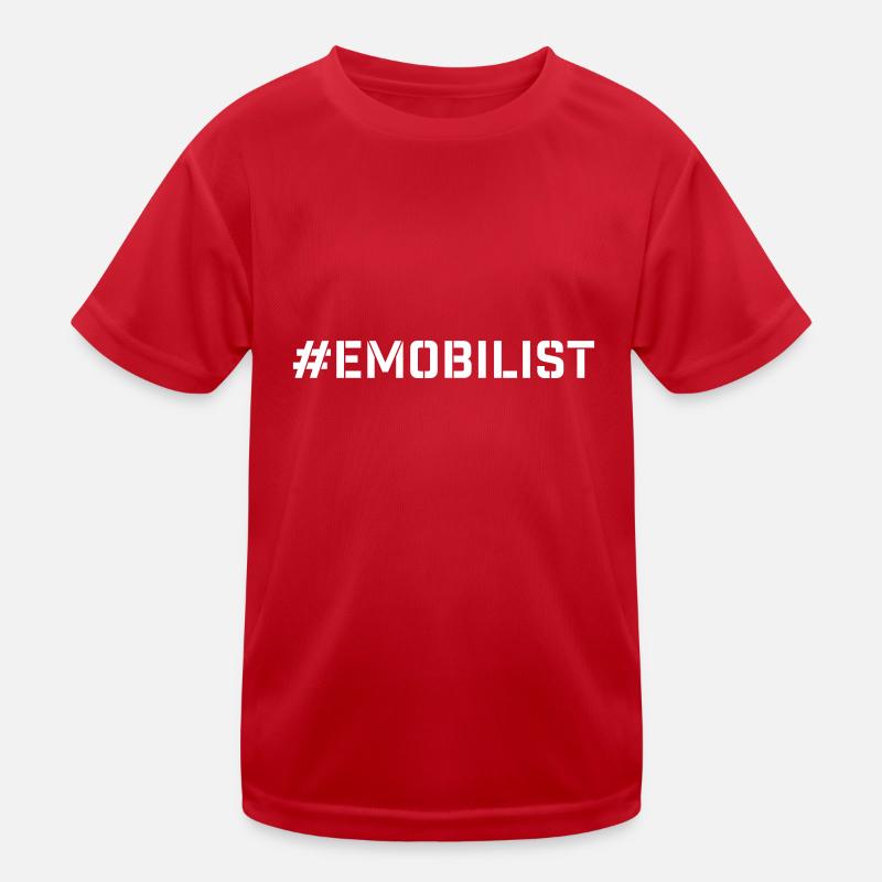 #emobilist - Kinder Funktions-T-Shirt - Rot