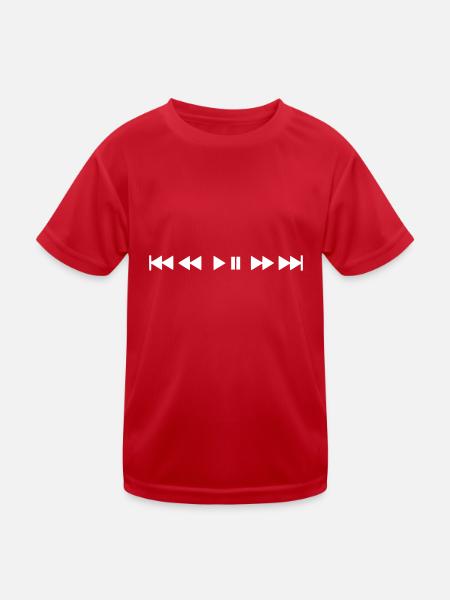 Jouer des icônes de musique de rupture - T-shirt sport Enfant - rouge - Devant