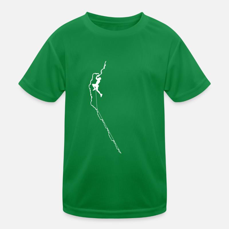 Klettern - Kletterer Felsklettern Geschenk Kinder Funktions-T-Shirt