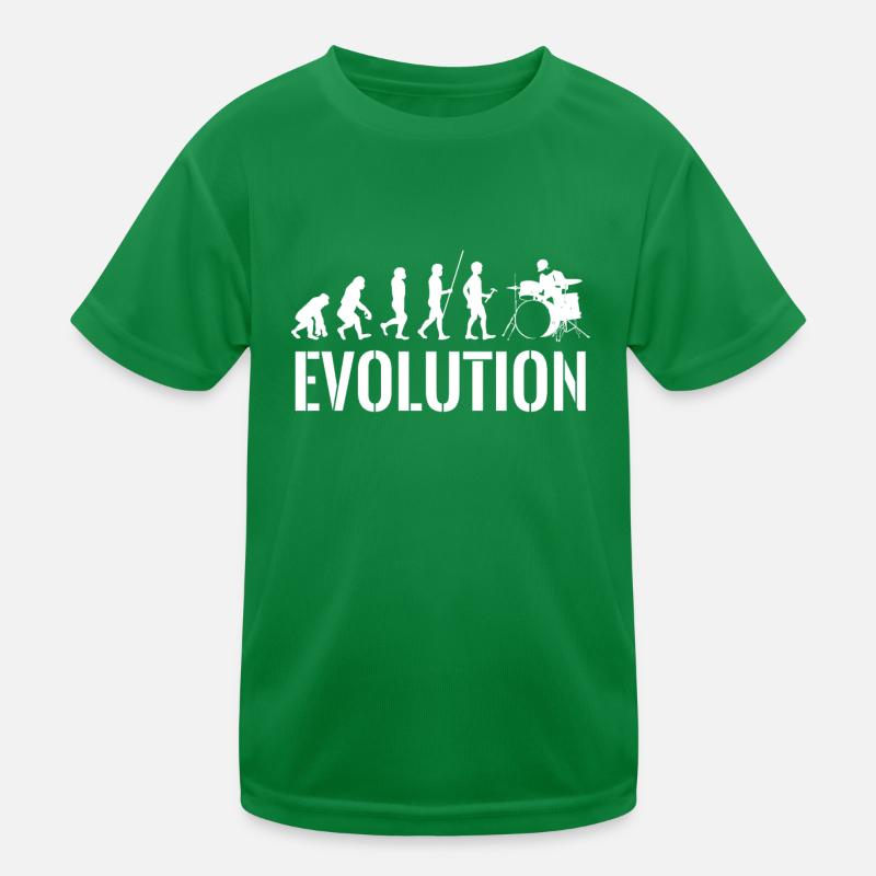 Drummer - Schlagzeug - Evolution - Schlagzeuger Kinder Funktions-T-Shirt