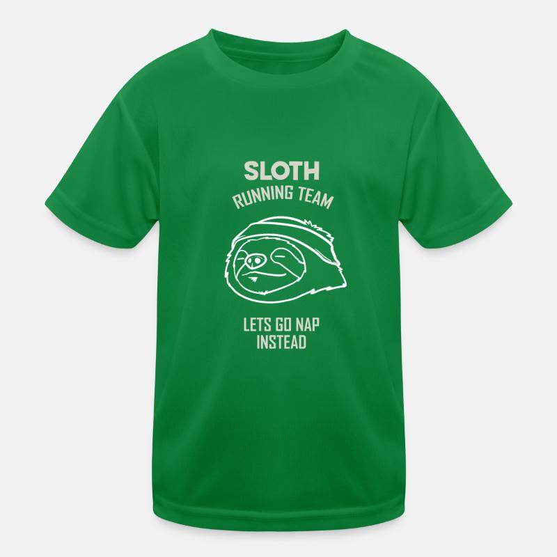 Sloth - Run - Team - Gift Kids Functional T-Shirt