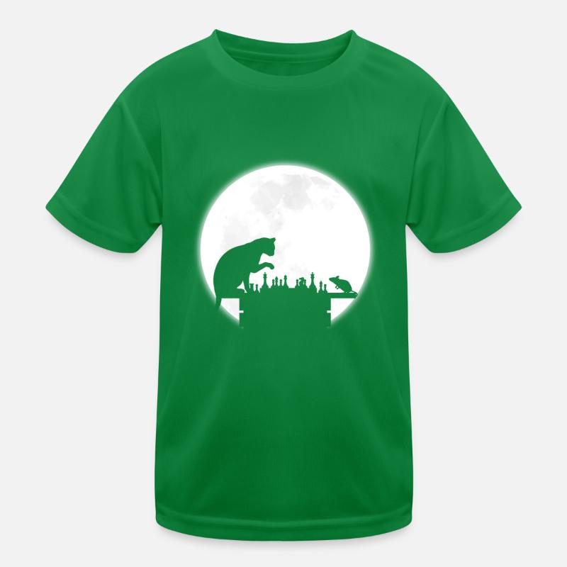 Le tableau d'échecs - Le chat, la souris et le plein T-shirt sport Enfant