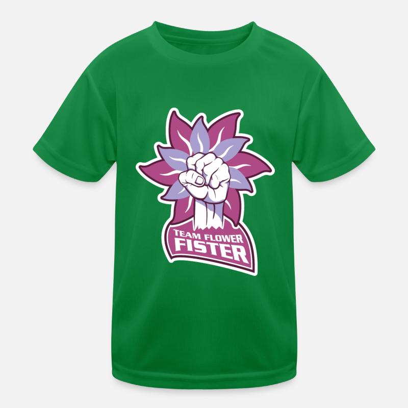 Team Flowerfister Blume Geschenk Idee Geschenkidee Kinder Funktions-T-Shirt