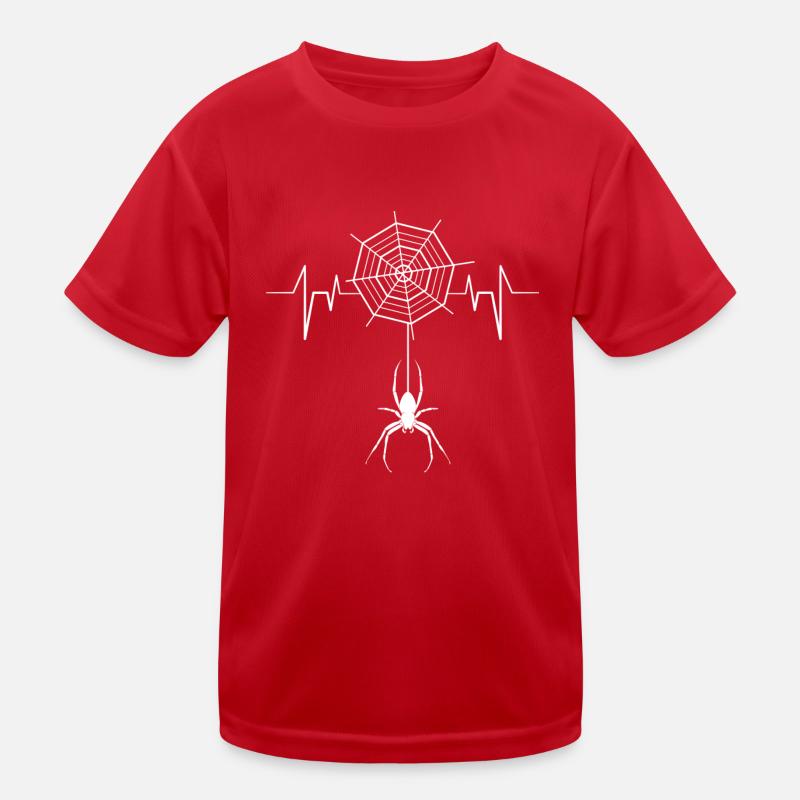 Spider - spiders - spider owner - spider web - Kids Functional T-Shirt - red