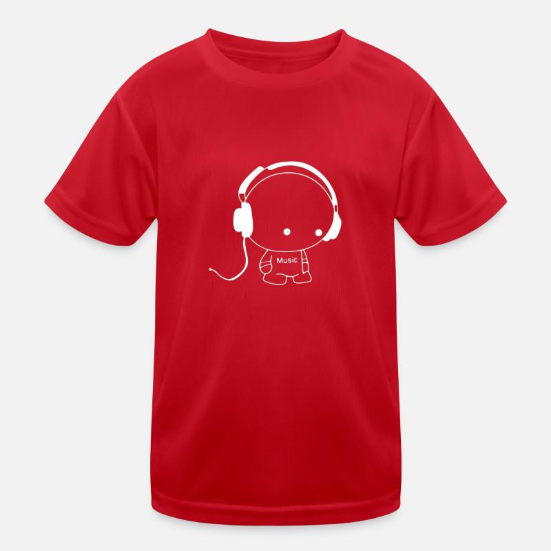 Music Men - Kinder Funktions-T-Shirt - Rot