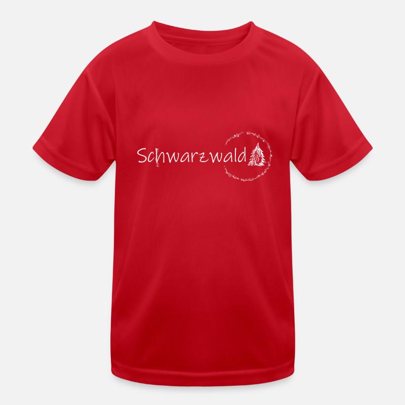Blumen Schwarzwald Baum Geschenkidee Geschenk - Kinder Funktions-T-Shirt - Rot