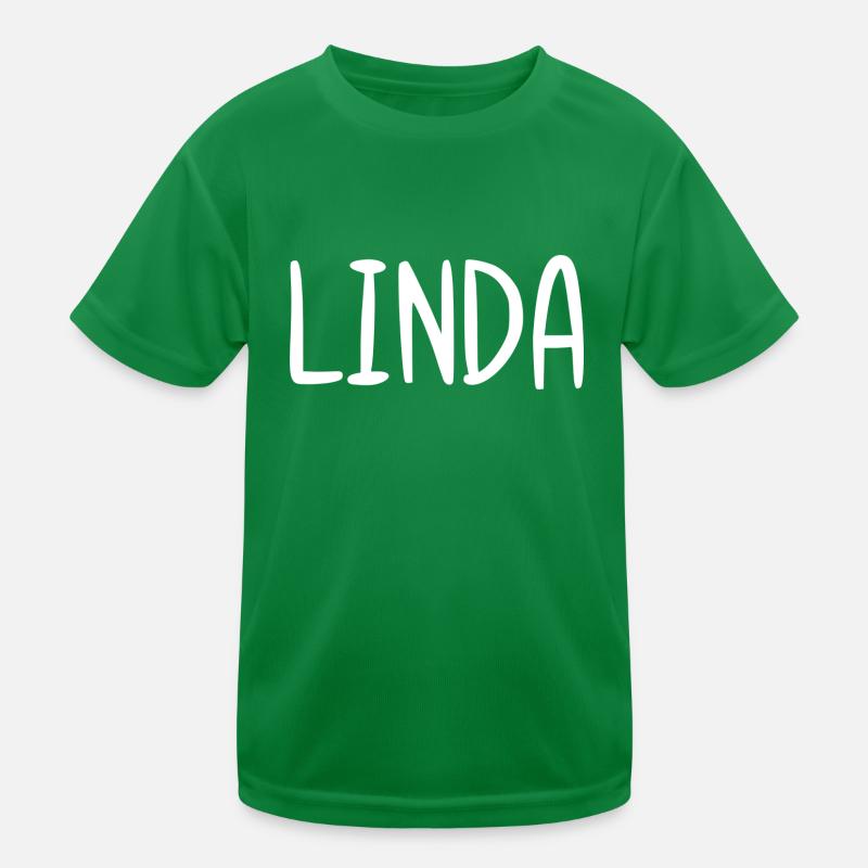 Linda Custom Name Schriftart Text Geburtstag Kinder Funktions-T-Shirt