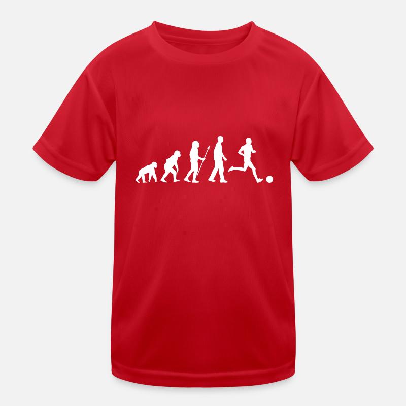 evolution soccer white - Kids Functional T-Shirt - red