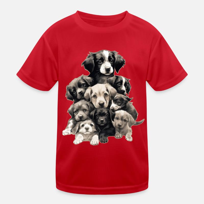 Chiens mignons T-shirt sport Enfant